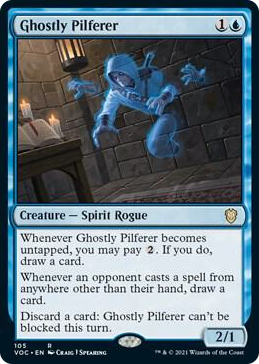 Ghostly Pilferer #105 R - Commander: Innistrad: Crimson Vow Pokemon card