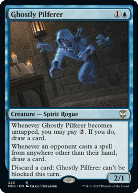 Ghostly Pilferer #223 R - Commander: Streets of New Capenna Pokemon card