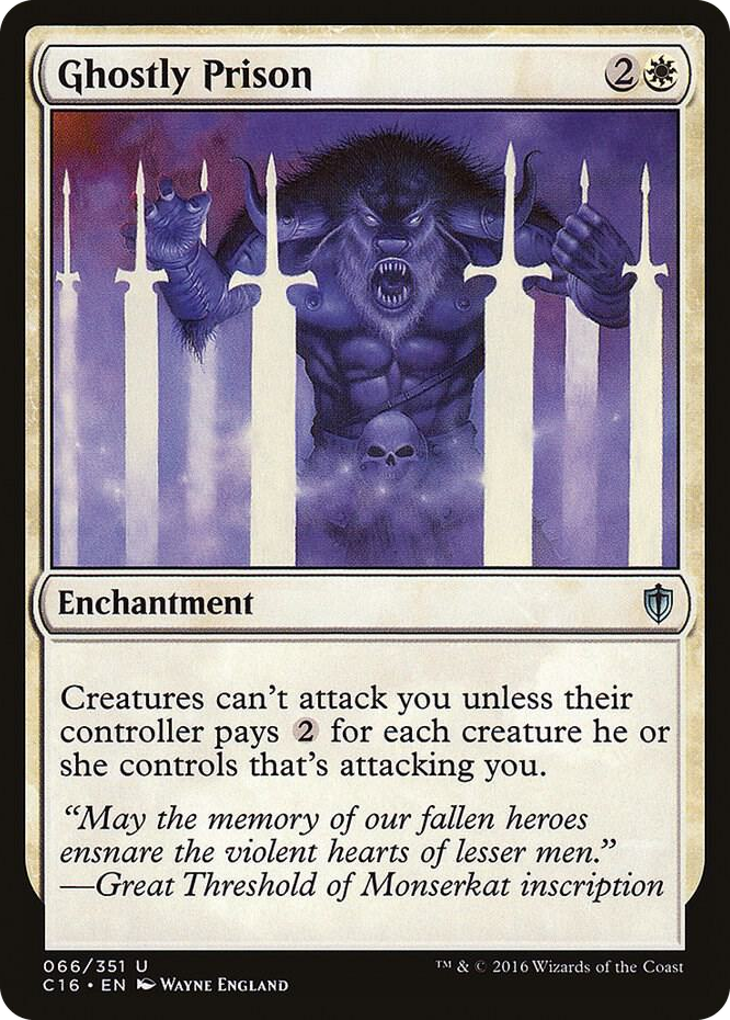 Ghostly Prison #66 U - Commander 2016 Pokemon card