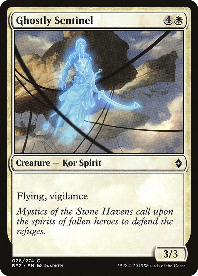 0028 Ghostly Sentinel C Battle for Zendikar