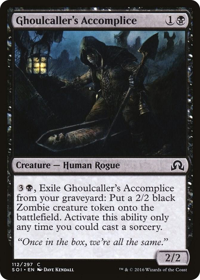 Ghoulcaller's Accomplice #112 C - Shadows over Innistrad Pokemon card