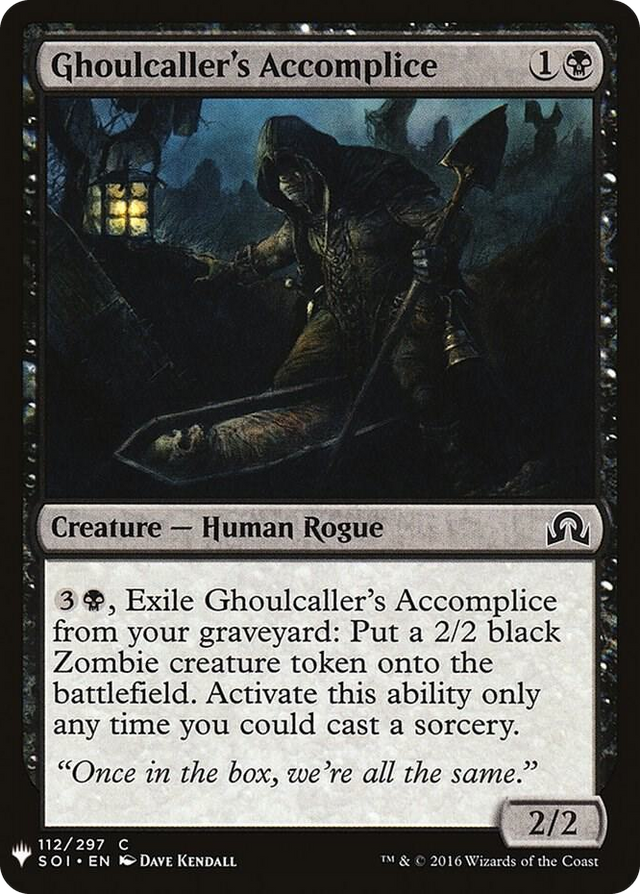 0112 Ghoulcaller's Accomplice C The List Reprints