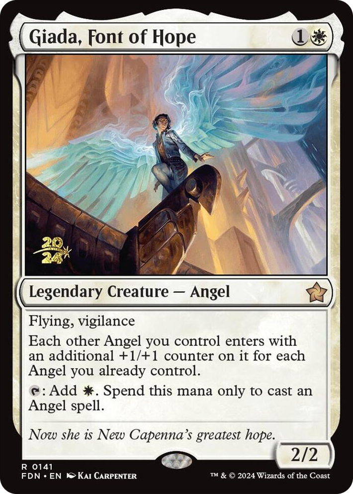0141 Giada, Font of Hope (FDN) R Prerelease Cards