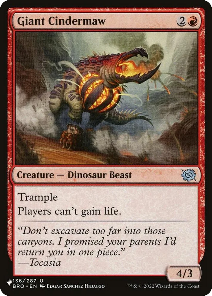 0136 Giant Cindermaw U The List Reprints