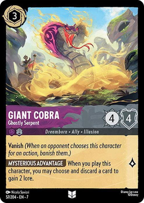 0057 Giant Cobra - Ghostly Serpent Uncommon Archazia's Island
