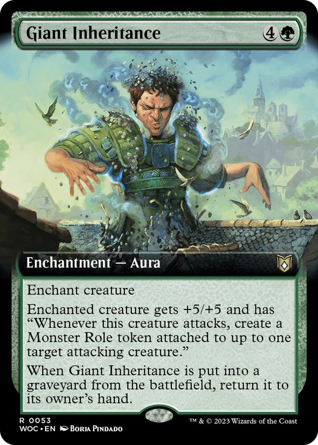 0053 Giant Inheritance (Extended Art) R Commander: Wilds of Eldraine