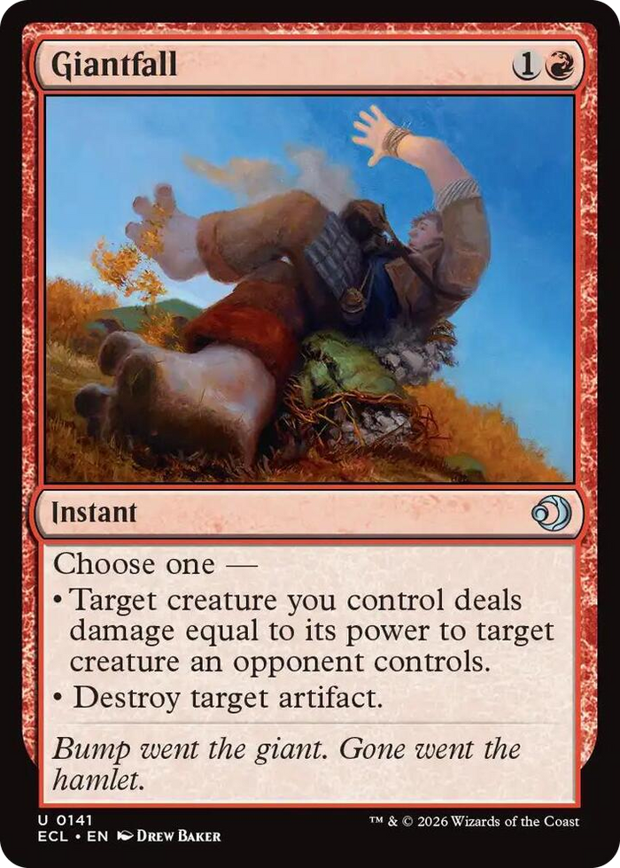 Giantfall #141 U - Lorwyn Eclipsed Pokemon card