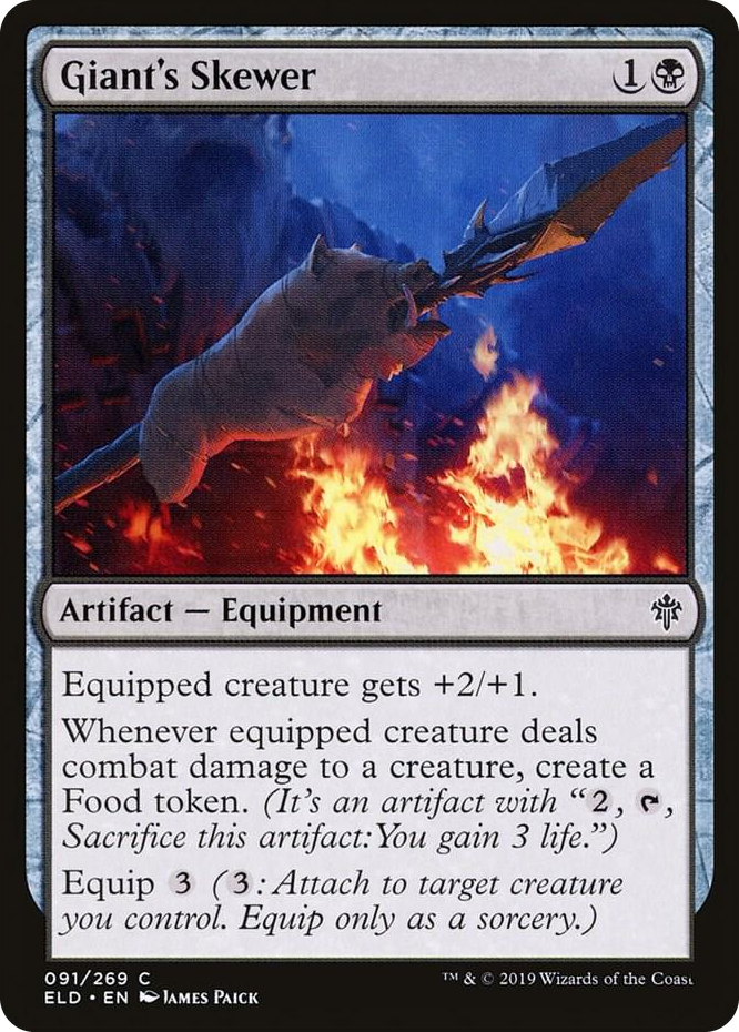0091 Giant's Skewer C Throne of Eldraine