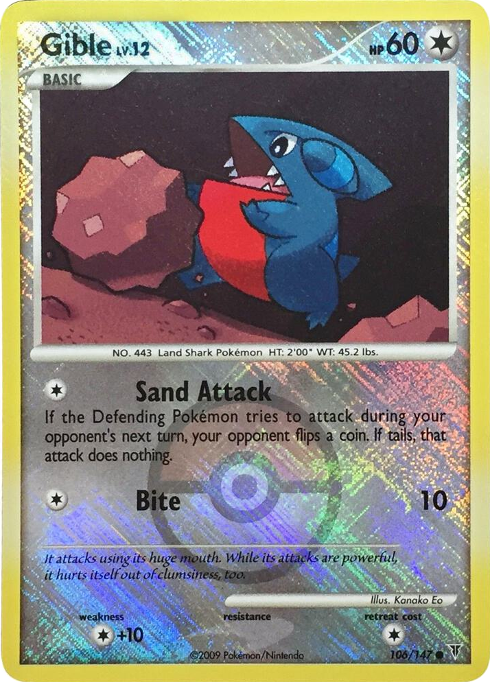 0106 Gible - 106/147 (Championship Promo) Promo League & Championship Cards
