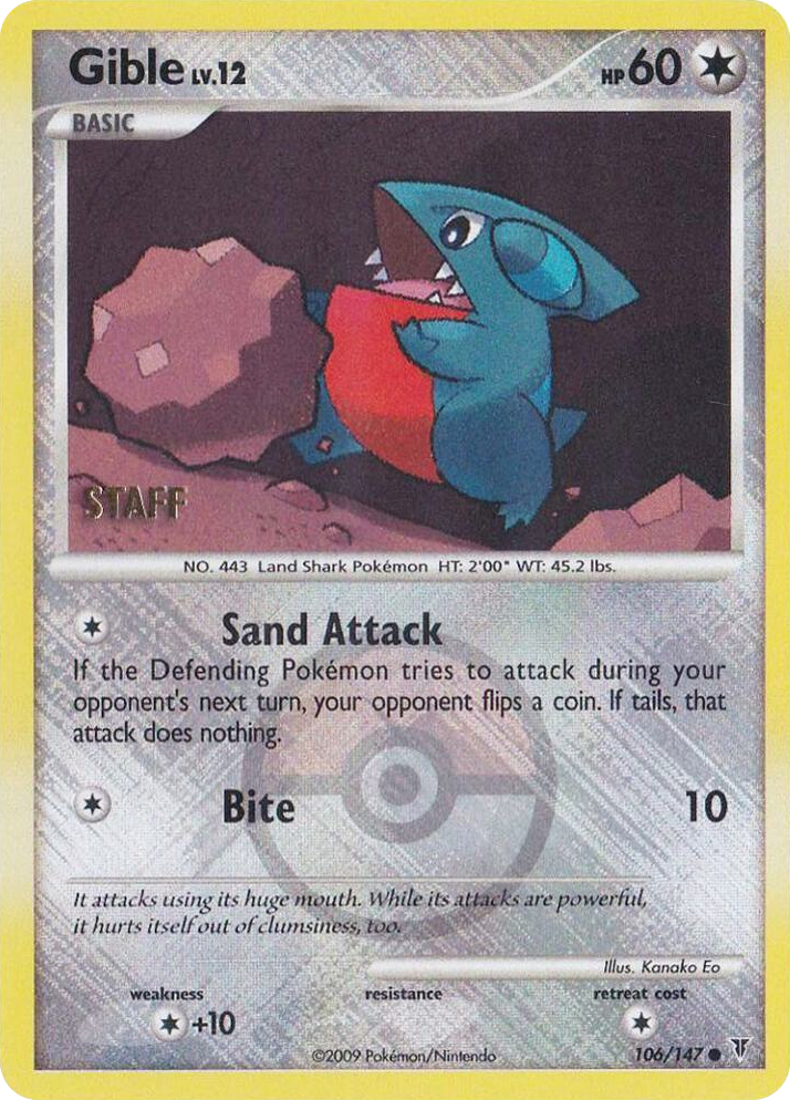 0106 Gible - 106/147 (Championship Promo) [Staff] Promo League & Championship Cards
