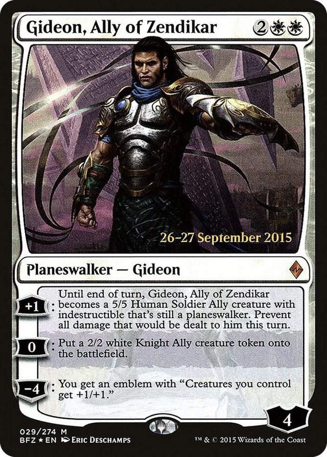 0029 Gideon, Ally of Zendikar M Prerelease Cards