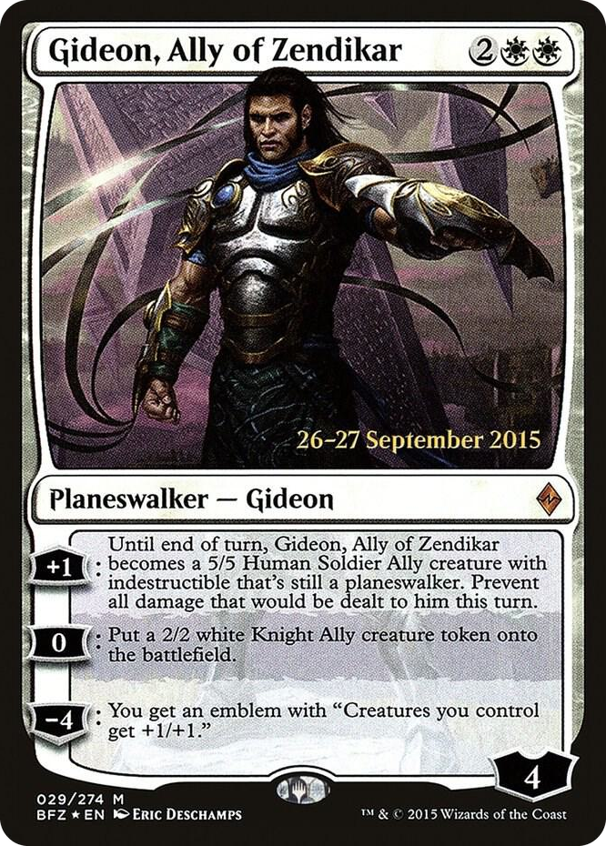 Gideon, Ally of Zendikar #29 M - Prerelease Cards Pokemon card