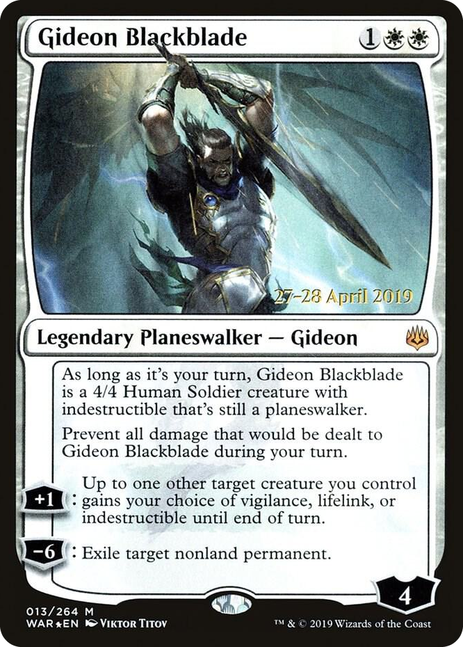 0013 Gideon Blackblade M Prerelease Cards