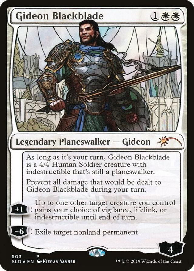 0503 Gideon Blackblade (Stained Glass) P Secret Lair Drop Series