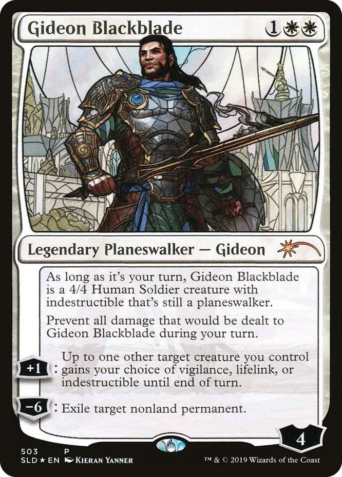 0503 Gideon Blackblade (Stained Glass) P Secret Lair Drop Series