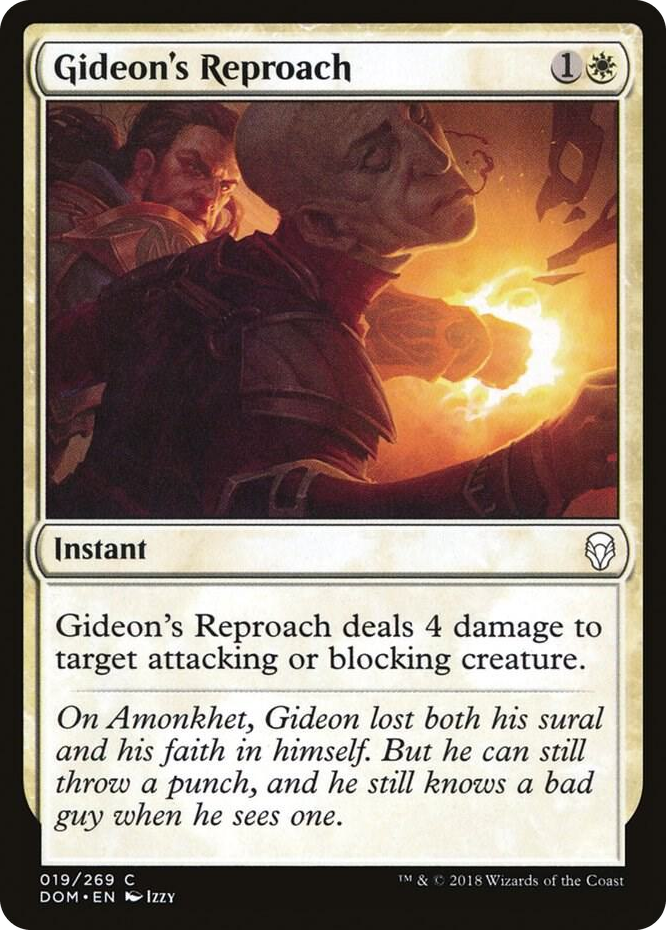 0019 Gideon's Reproach C Dominaria