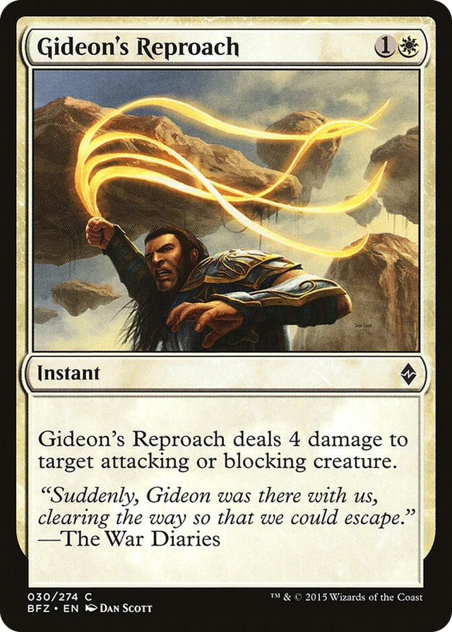 0030 Gideon's Reproach C Battle for Zendikar