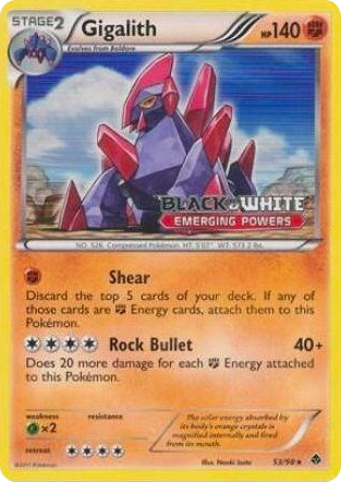 0053 Gigalith - 53/98 (Prerelease) Promo Black and White Promos