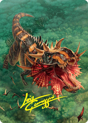 0053 Gigantosaurus Art Card (53/54) (Gold-Stamped Signature) S Art Series: Foundations