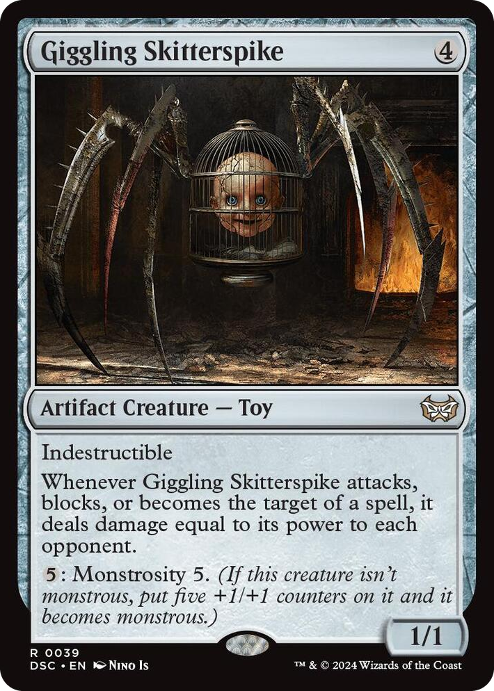 0039 Giggling Skitterspike R Commander: Duskmourn: House of Horror