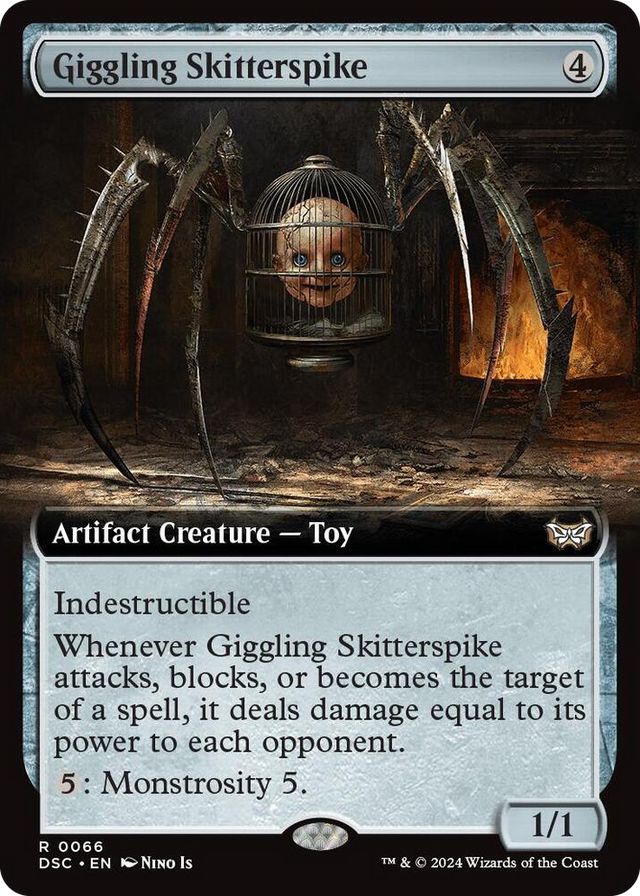 0066 Giggling Skitterspike (Extended Art) R Commander: Duskmourn: House of Horror