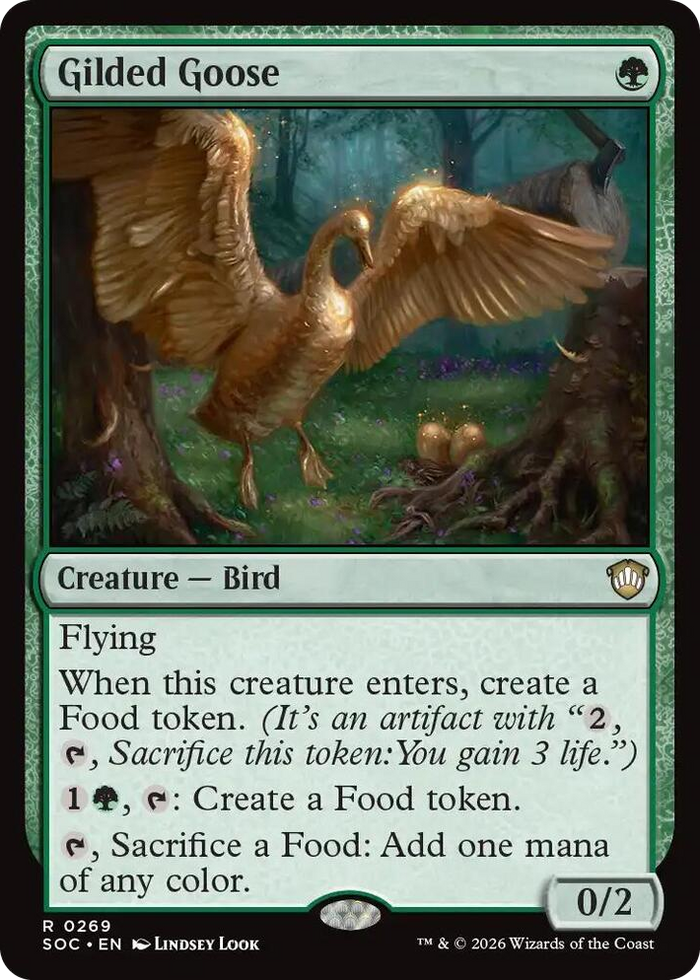 Gilded Goose #269 R - Commander: Secrets of Strixhaven Pokemon card
