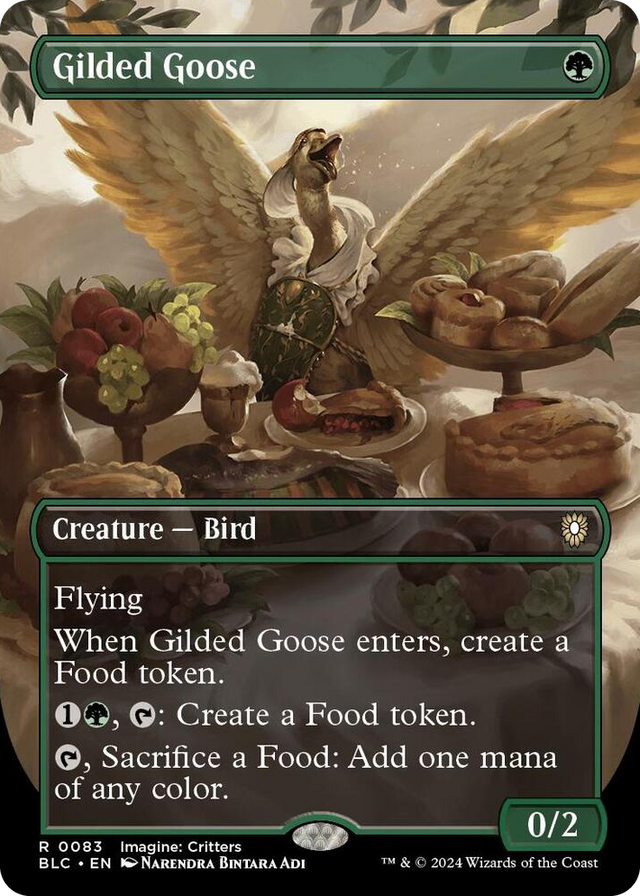 0083 Gilded Goose (Borderless) R Commander: Bloomburrow