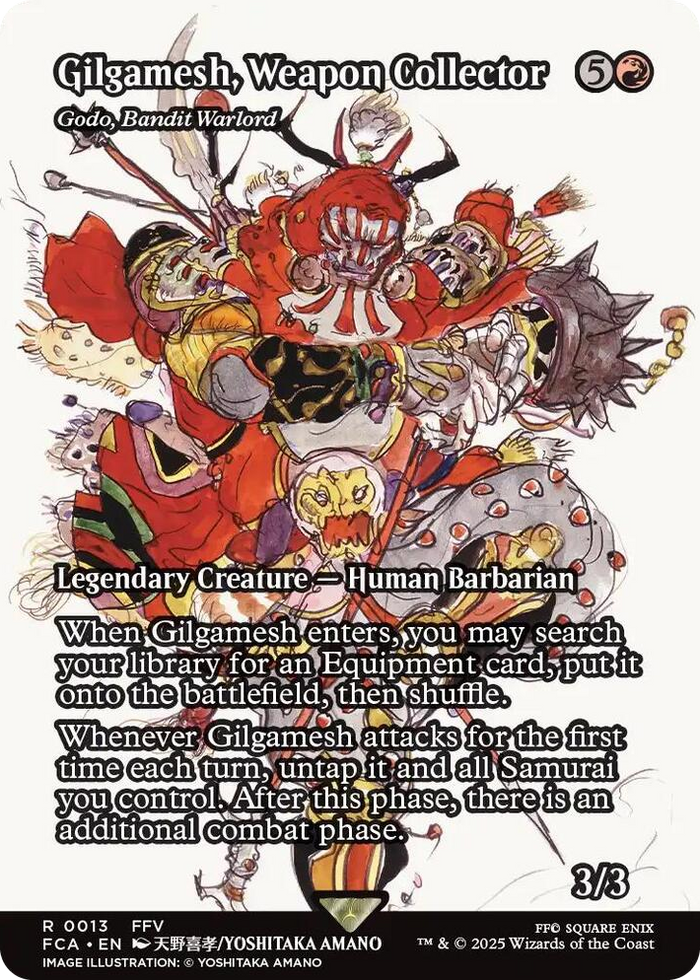 Gilgamesh, Weapon Collector - Godo, Bandit Warlord (Showcase) #13 R - FINAL FANTASY: Through the Ages Pokemon card