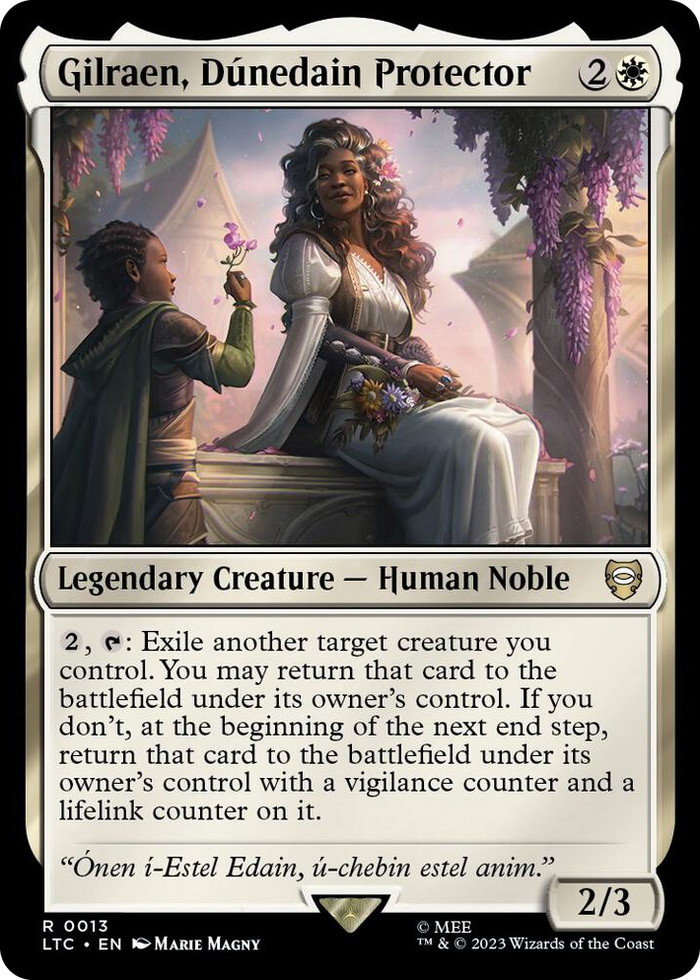 Gilraen, Dunedain Protector #13 R - Commander: The Lord of the Rings: Tales of Middle-earth Pokemon card