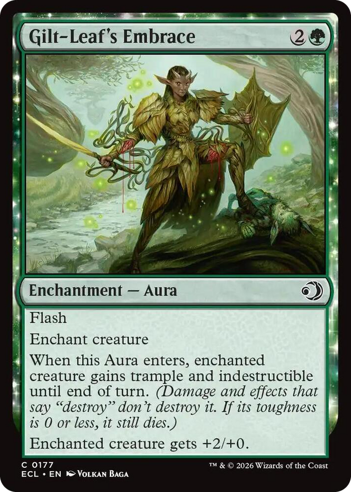 Gilt-Leaf's Embrace #177 C - Lorwyn Eclipsed Pokemon card