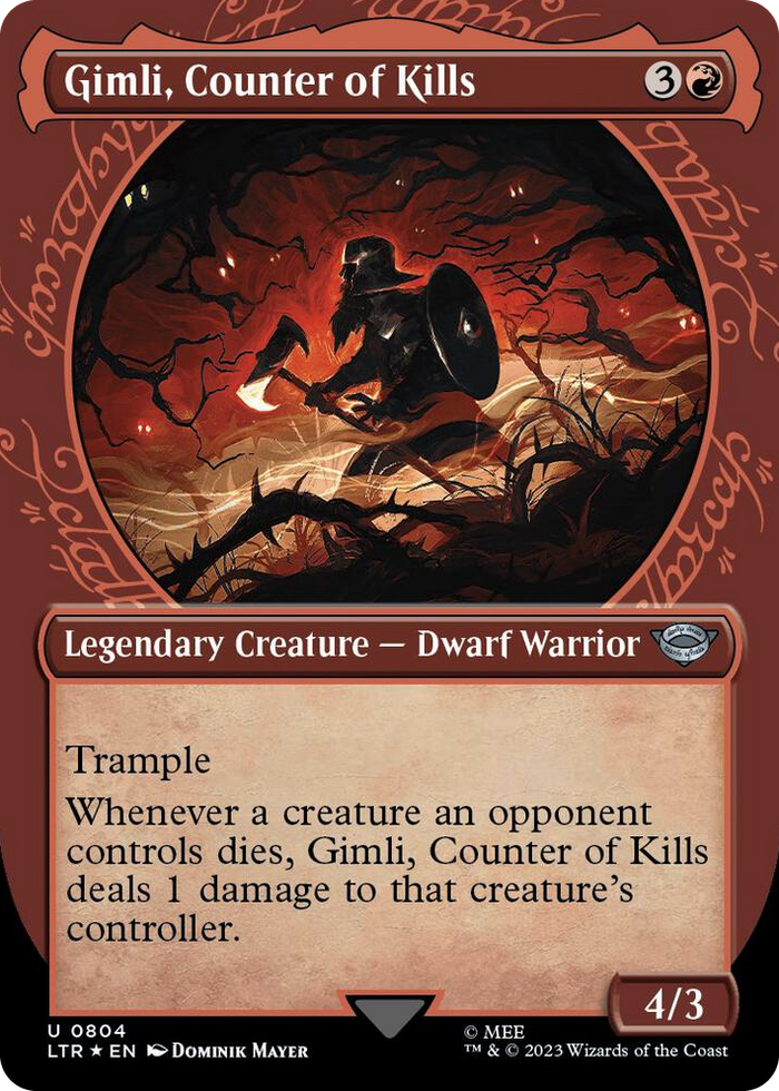 Gimli, Counter of Kills (Showcase) (Surge Foil) #804 U - Universes Beyond: The Lord of the Rings: Tales of Middle-earth Pokemon card