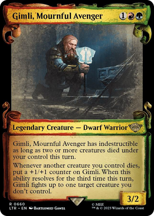 0660 Gimli, Mournful Avenger (Showcase Scrolls) R Universes Beyond: The Lord of the Rings: Tales of Middle-earth