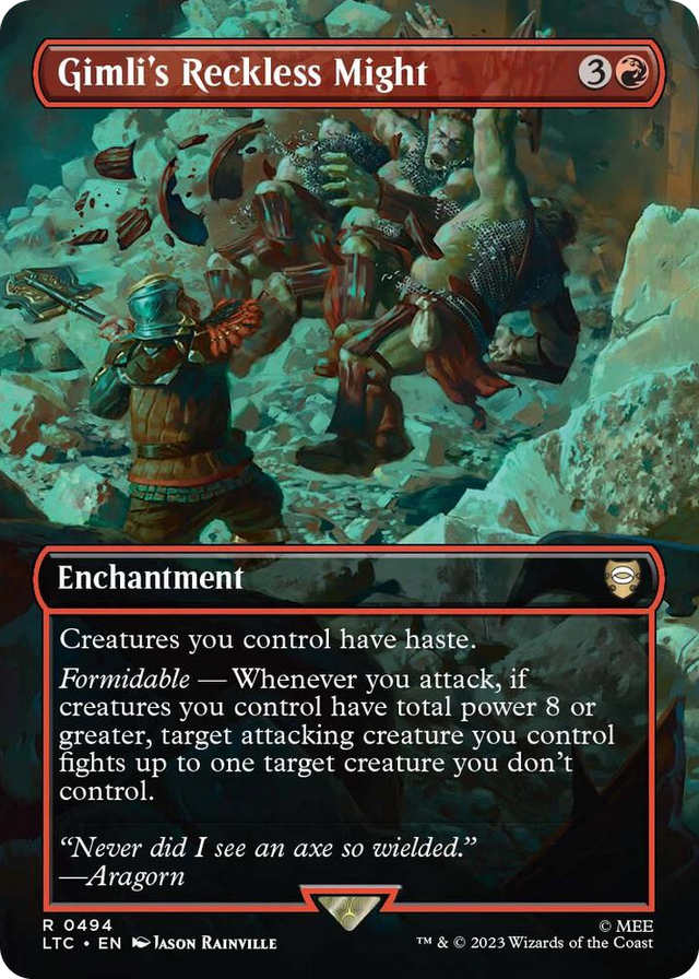 0494 Gimli's Reckless Might (Borderless) R Commander: The Lord of the Rings: Tales of Middle-earth