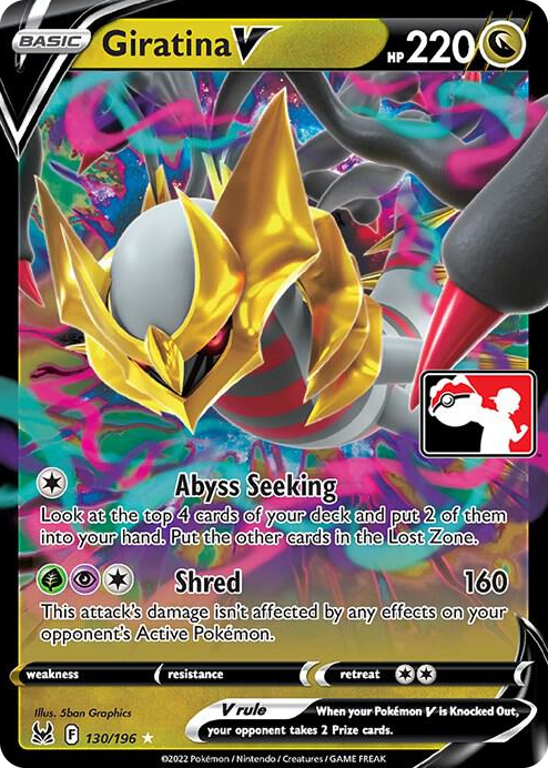 0130 Giratina V Ultra Rare Prize Pack Series Cards