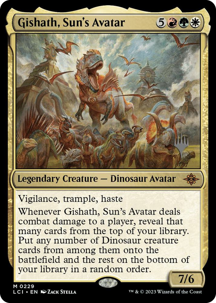 Gishath, Sun's Avatar #229 M - Promo Pack: The Lost Caverns of Ixalan Pokemon card
