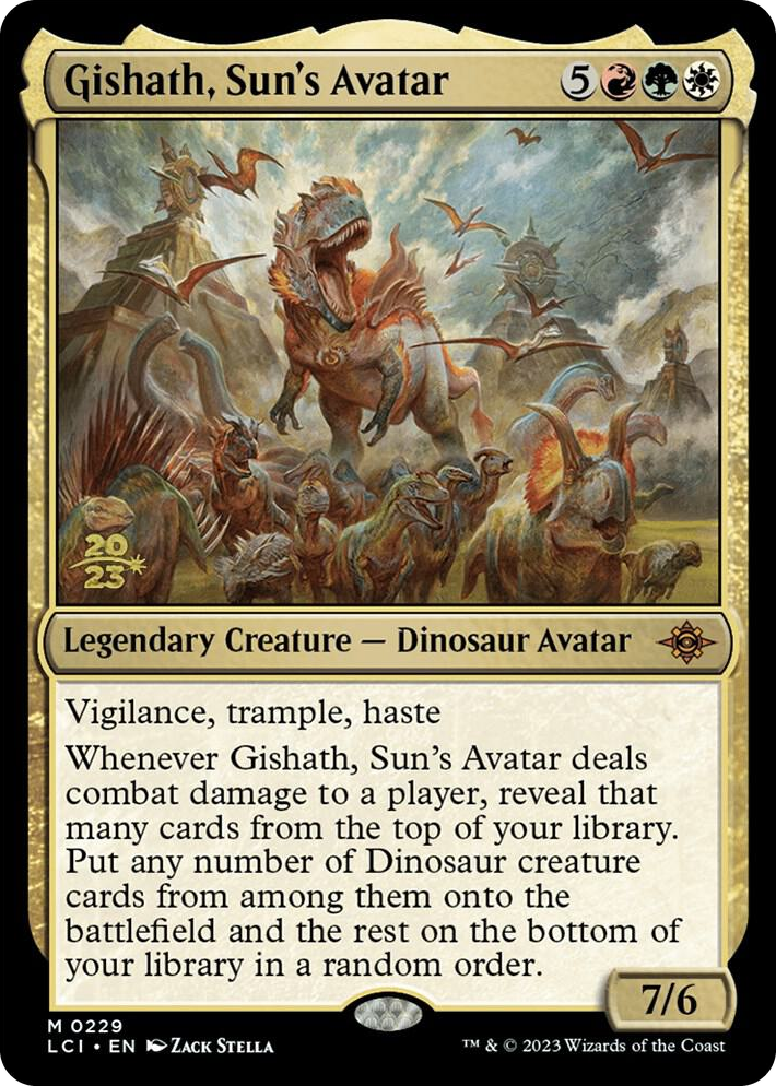0229 Gishath, Sun's Avatar (LCI) M Prerelease Cards