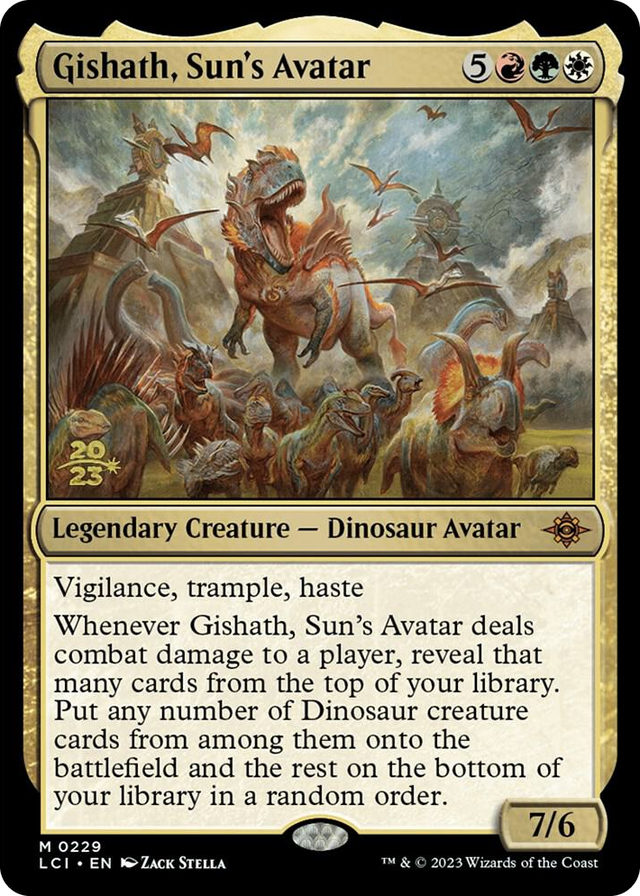0229 Gishath, Sun's Avatar (LCI) M Prerelease Cards