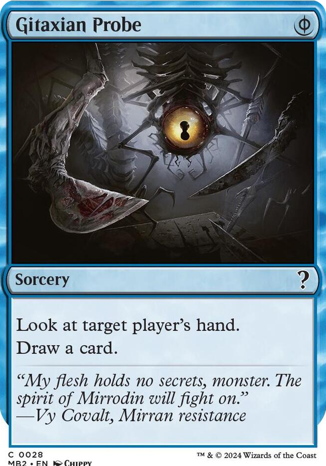 0028 Gitaxian Probe (White Border) C Mystery Booster 2