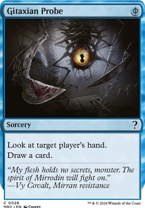 0028 Gitaxian Probe (White Border) C Mystery Booster 2