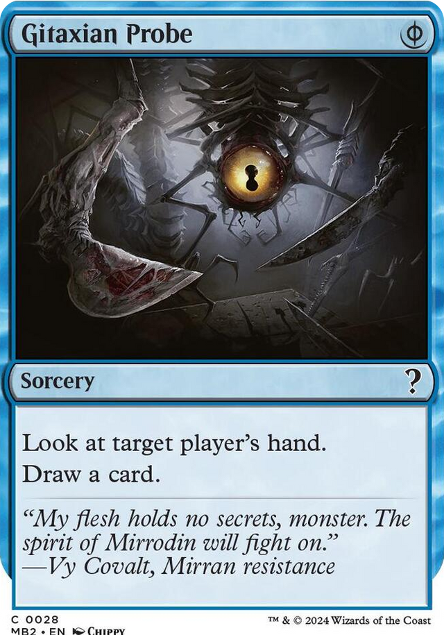 0028 Gitaxian Probe (White Border) C Mystery Booster 2