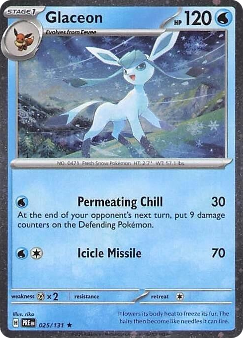 0025 Glaceon - 025/131 (Cosmos Holo) Rare Miscellaneous Cards & Products
