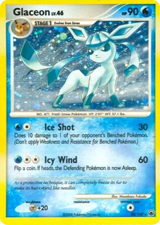 0020 Glaceon - 20/100 (DP Majestic Dawn) Holo Rare Deck Exclusives