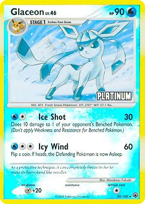 0020 Glaceon - 20/100 [Platinum] Promo Burger King Promos