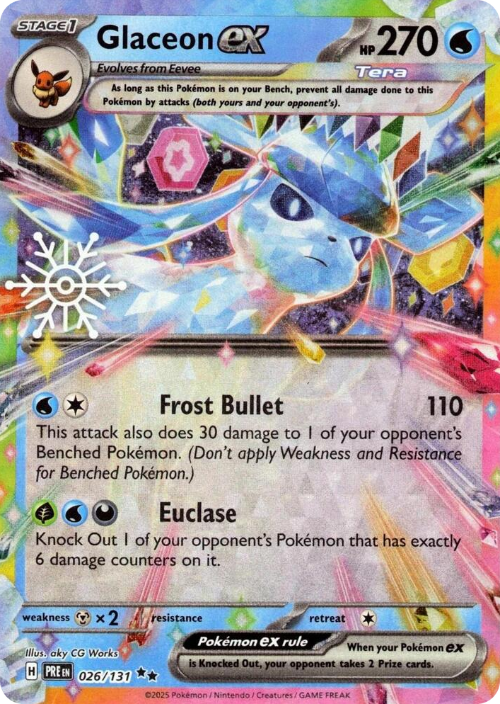 0026 Glaceon ex - 026/131 (Holiday Calendar) Double Rare Miscellaneous Cards & Products