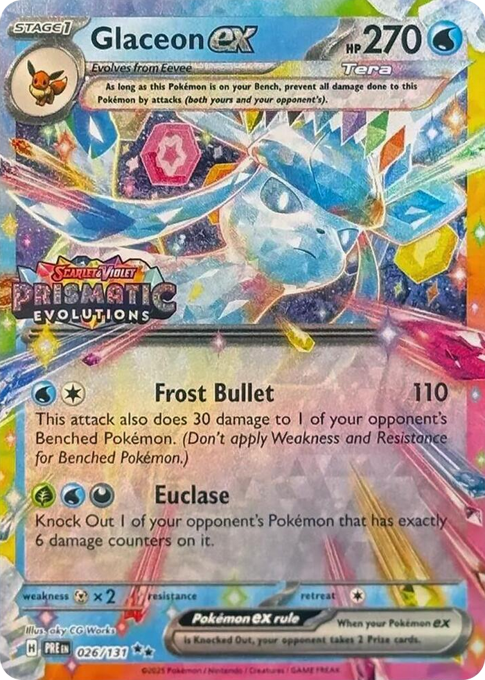 0026 Glaceon ex - 026/131 (Prismatic Evolutions Stamp) Promo Miscellaneous Cards & Products