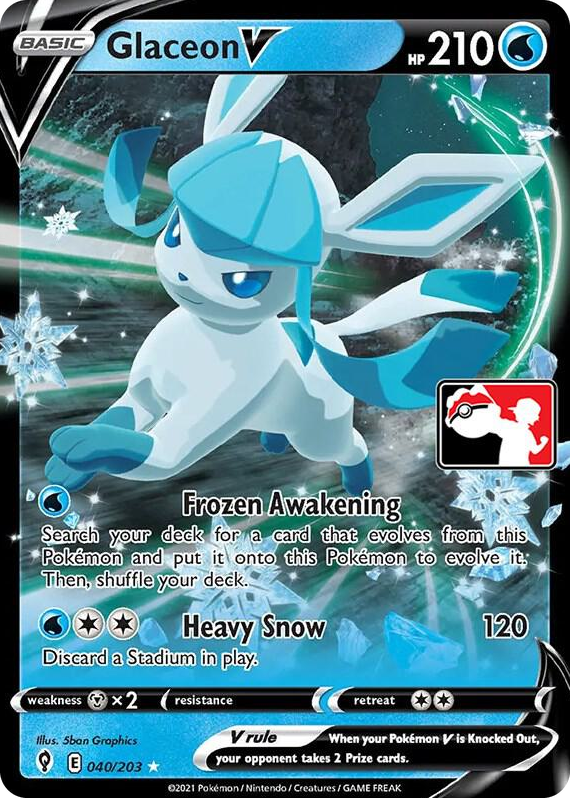 0040 Glaceon V Ultra Rare Prize Pack Series Cards