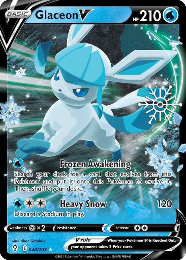 0040 Glaceon V - 040/203 (Holiday Calendar) Ultra Rare Miscellaneous Cards & Products