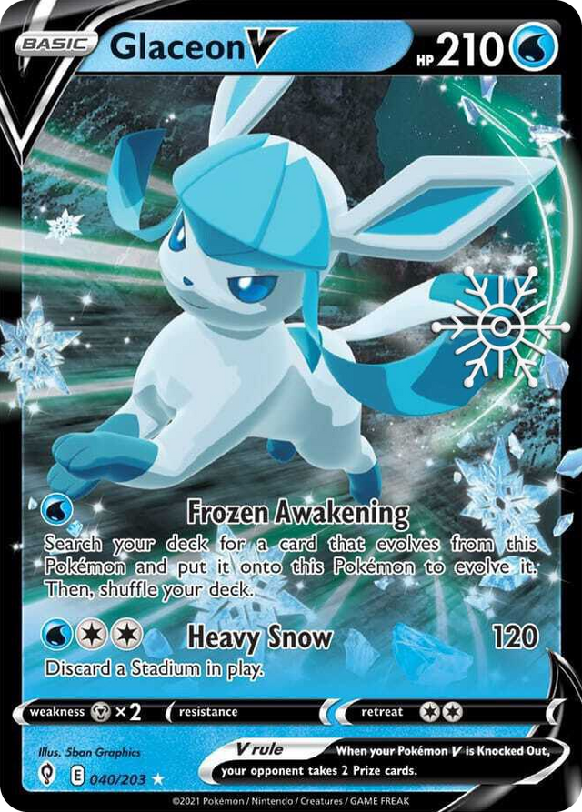 0040 Glaceon V - 040/203 (Holiday Calendar) Ultra Rare Miscellaneous Cards & Products
