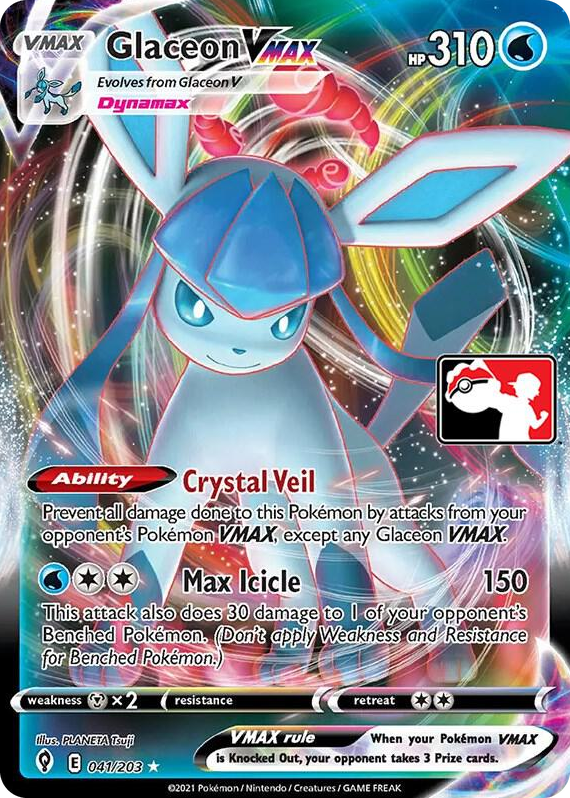 0041 Glaceon VMAX Ultra Rare Prize Pack Series Cards
