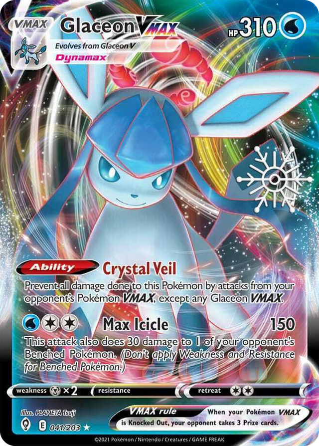 0041 Glaceon VMAX - 041/203 (Holiday Calendar) Ultra Rare Miscellaneous Cards & Products